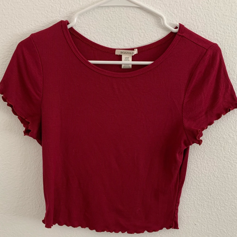 Red crop top